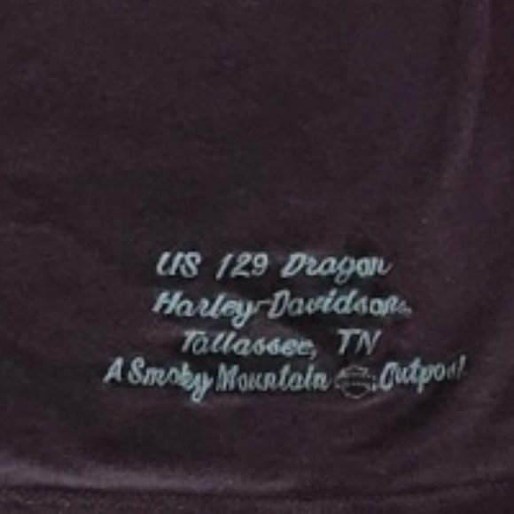 HARLEY DAVIDSON T-Shirt Cross Back Peephole Size LG - Picture 4 of 7